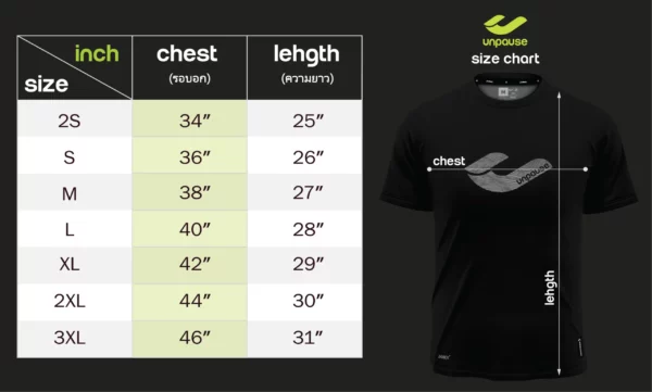 Running Shirt Size Chart scaled – https://unpauseshoes.com/shop/super-u-running-shirt/unpause-super-u-running-shirt-blue/