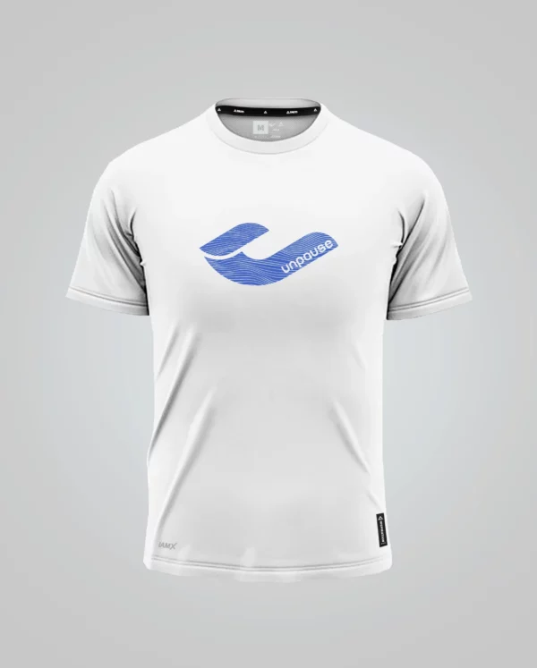 Unpause Runner Shirt White – https://unpauseshoes.com/shop/super-u-running-shirt/unpause-super-u-running-shirt-white/